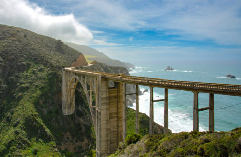 The iconic Bixby Bridge along the Big Sur Coast, CA
