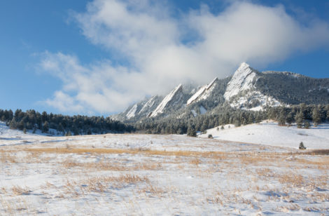 An early snowfall in Boulder, CO